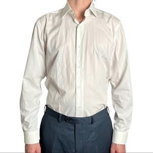 Modena Slim Fit Button Down Dress Shirt Size 16